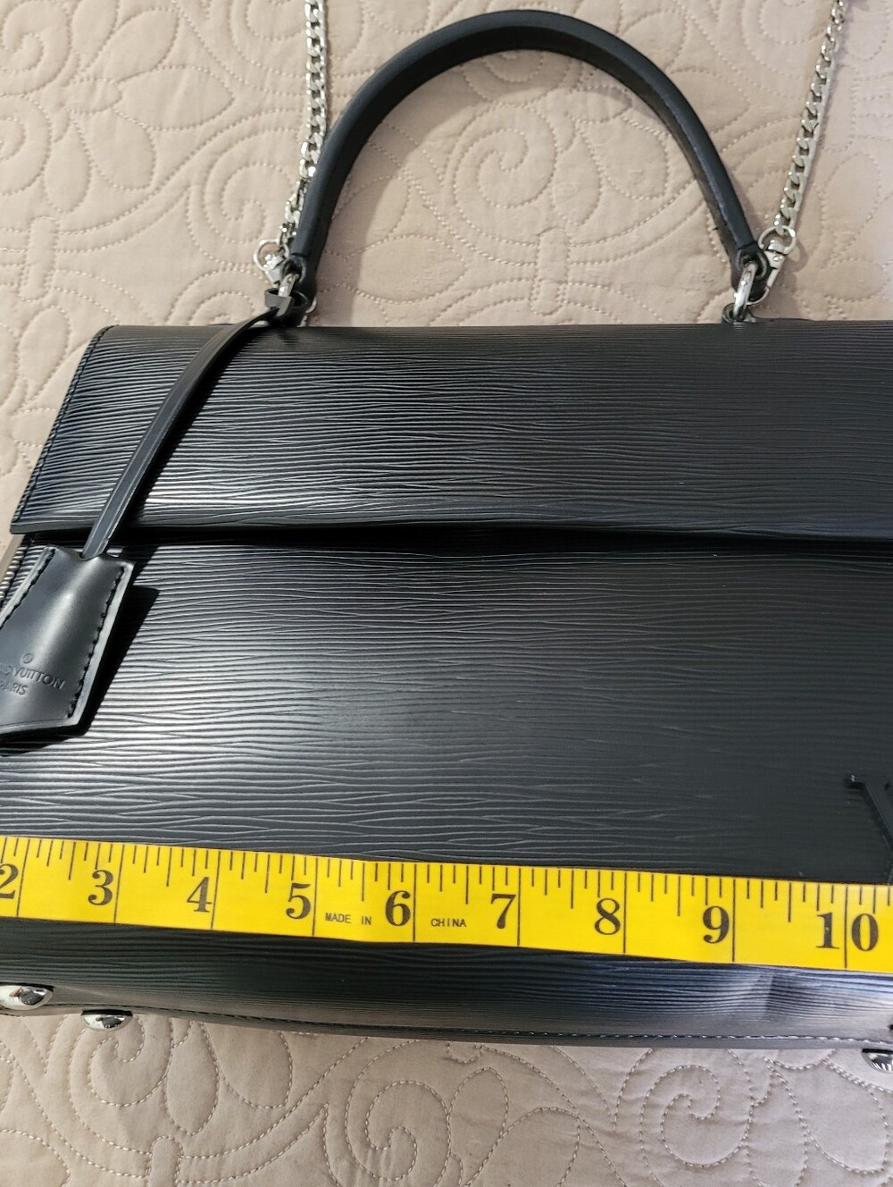 Louis Vuitton Cluny BB Noir Black Epi Leather Satchel Shoulder Bag Handbag Purse - Picture 12 of 16